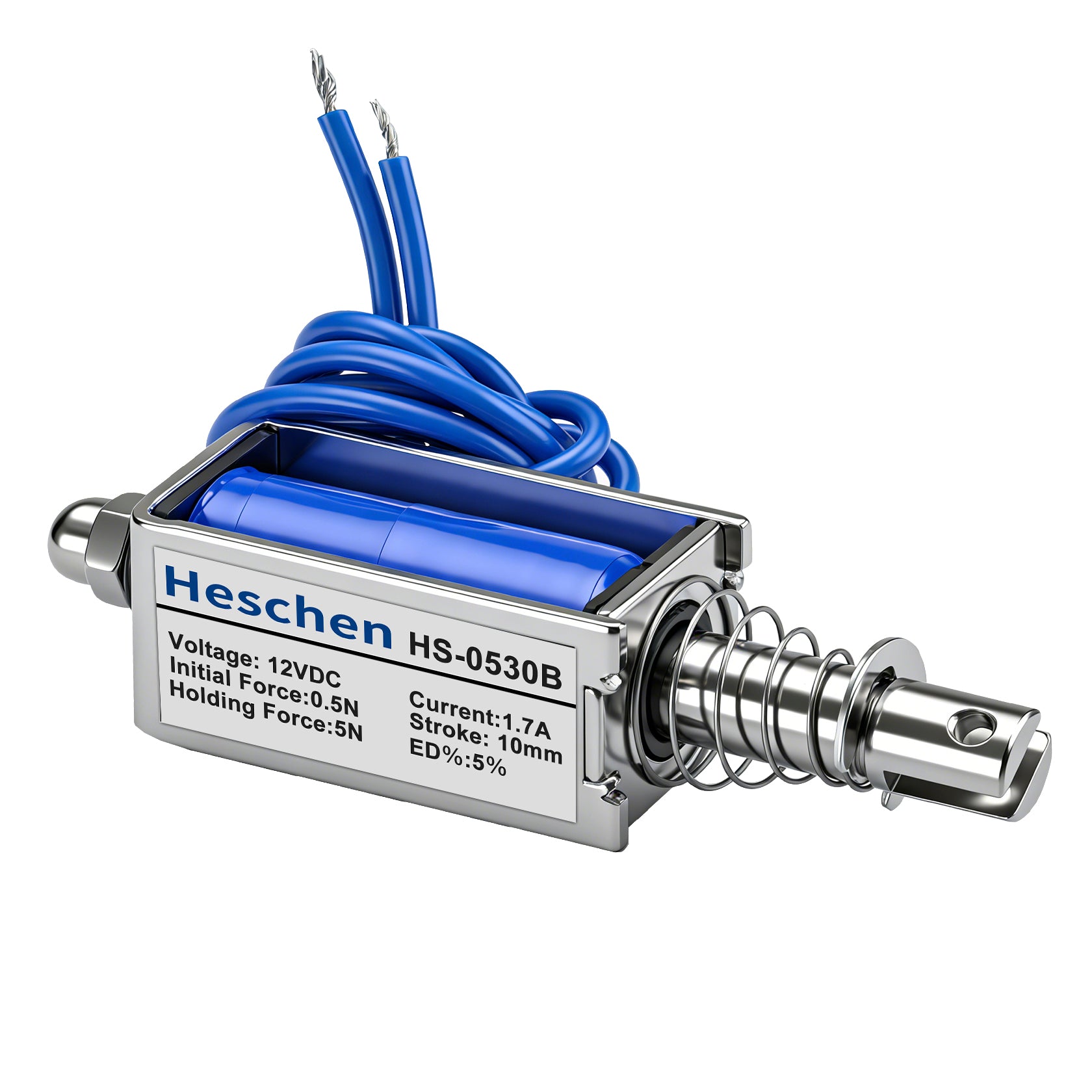 Heschen Elektromagnet HS-P80/38 – DC 12 V, 100 Kg Zugkraft, Ø 80 Mm, Für Montagelinien & Sortiermaschinen
