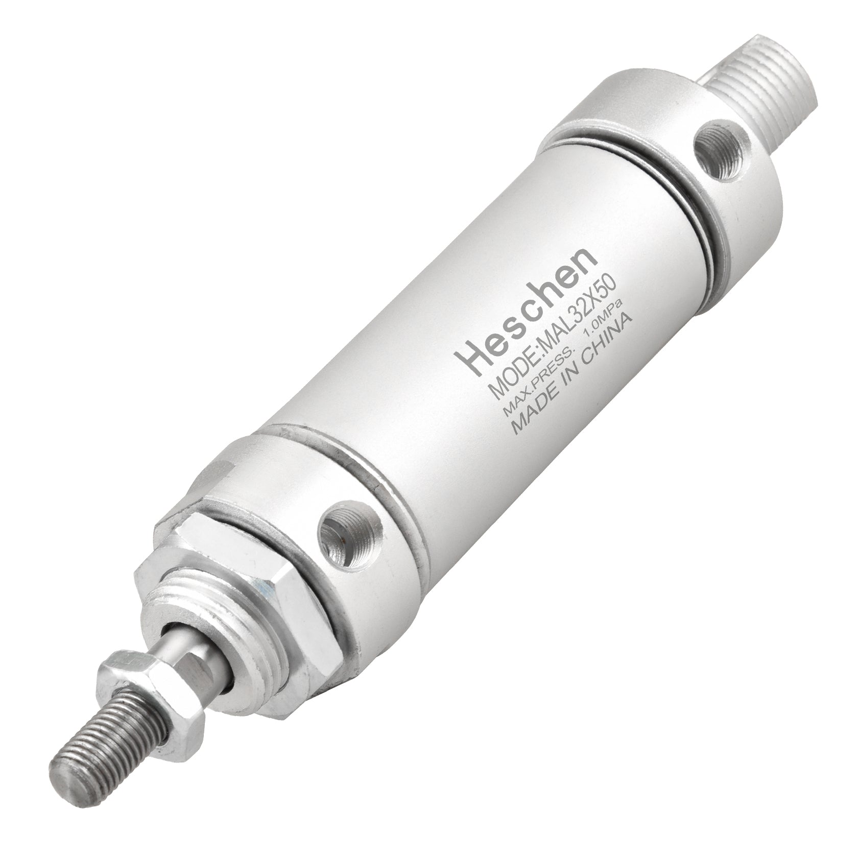 Heschen Mini Cylindre Pneumatique Acier Inoxydable MA 32×100 - Alésage 32mm Course 100mm Double Action