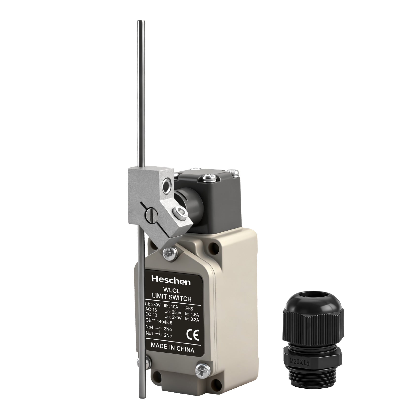Heschen Limit Switch WLCL (TZ-5170) Adjustable Rod Lever Momentary 380