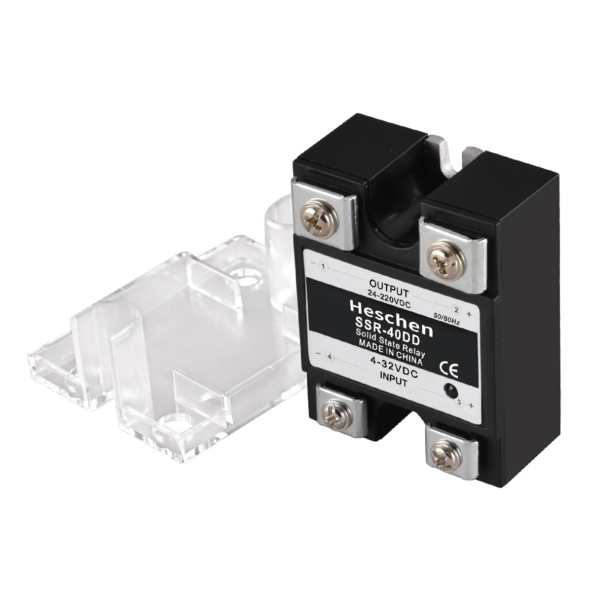 3-24VDC/5-200VDC SSR-40dd Single Phase Solid State Relay, Solid