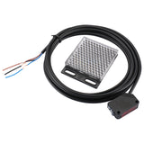 Heschen 2M Compact Photoelectric Sensor E3Z-R61,Retro-Reflective Type with M.S.R. Function, NPN (NO Or NC Switchable) Sensing Distance 20-350cm with Reflector Panel