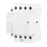 Heschen Household AC Contactor HS1-63 Ie 63A 4 Pole 2NO 2NC Open 220V Coil Voltage 35 mm DIN Rail Mount
