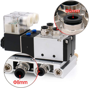 Colector de válvula solenoide de 2 espacios