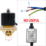 Heschen Brass Electric Solenoid Valve 1/2 Inch Direct Action Water Air Gas Normally Closed Replacement Valve