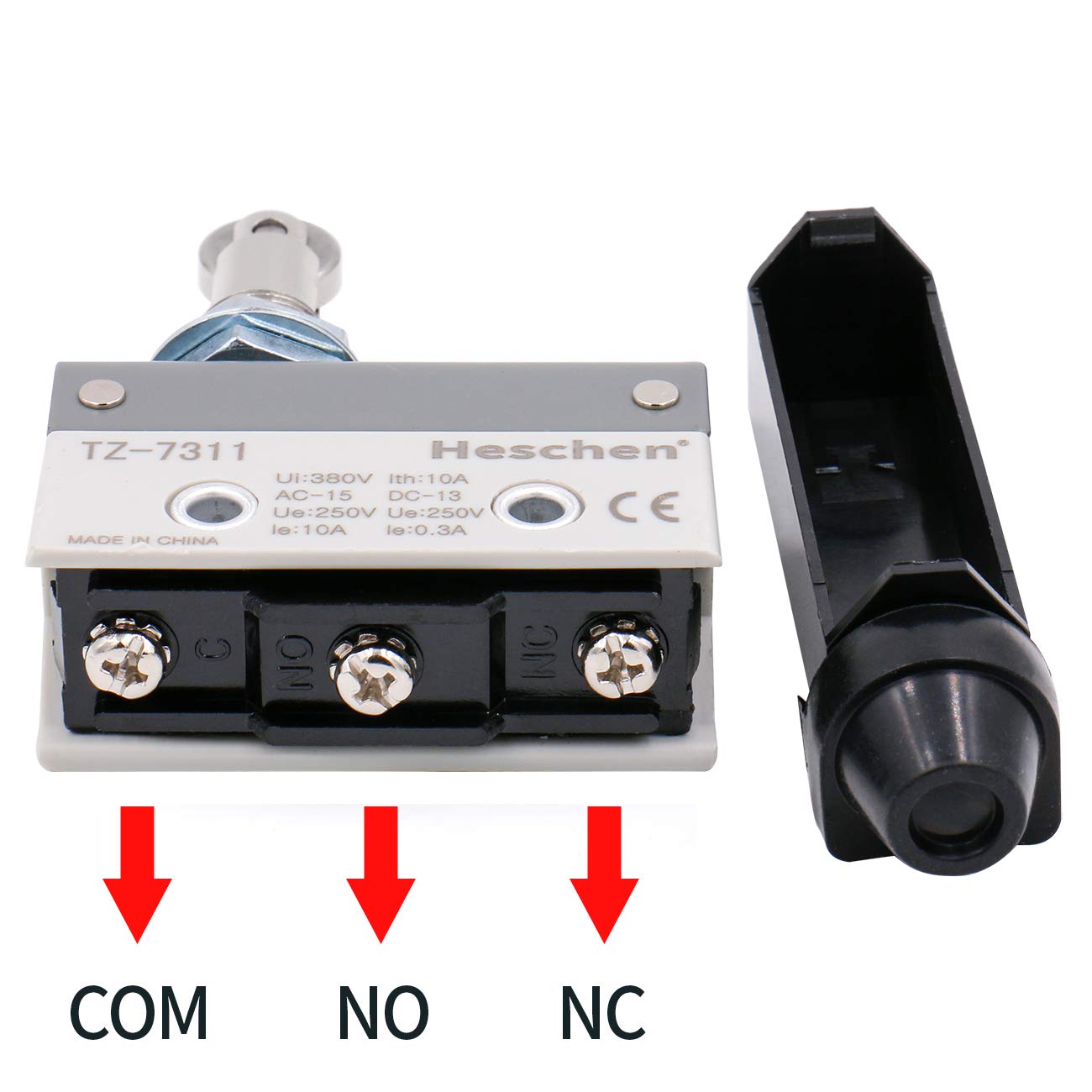 Interrupteur de fin de course horizontal actionneur de levier de charnière court