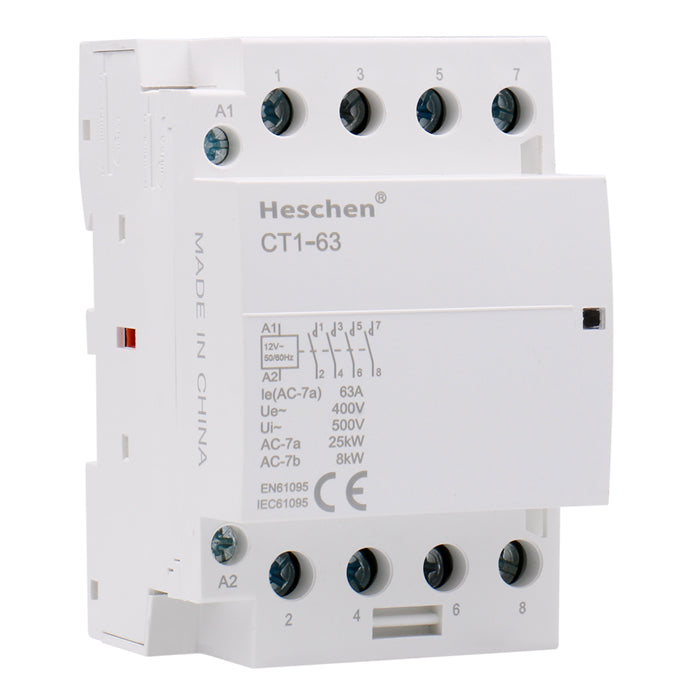Contacteur 4 Pôles 24V Heschen Contacteur AC Domestique, CT1-16, Ie 16A, 2 Pôles, Deux Normalement Ouverts, Tension De Bobine DC 24 V, Montage Sur Rail DIN 35 Mm Interrupteur électrique Industrielle Contacteur 4 Pôles 24V Heschen Contacteur AC Domestique, CT1-16, Ie 16A, 2 Pôles, Deux Normalement Ouverts, Tension De Bobine DC 24 V, Montage Sur Rail DIN 35 Mm Interrupteur électrique Industrielle