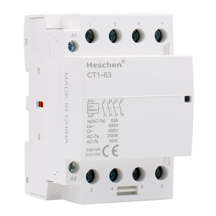 Contactor de CA doméstico CT1-63 63A 4 polos NO