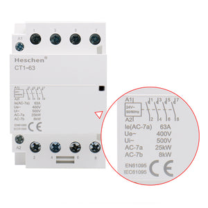 Contattore CA domestico CT1-63 63A 4 poli NO