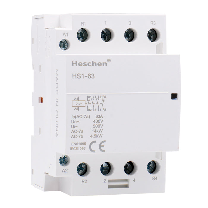 Household AC Contactor HS1-25 Ie 25A 4 Pole 2NO 2NC 220V Coil