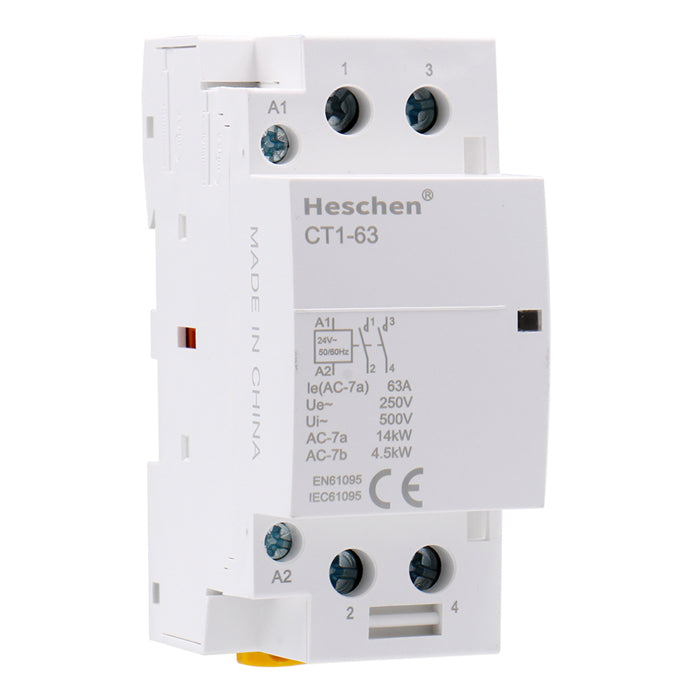 Heschen AC-Schütz 63A 4-polig - Mit Manuellem Schalter 220V