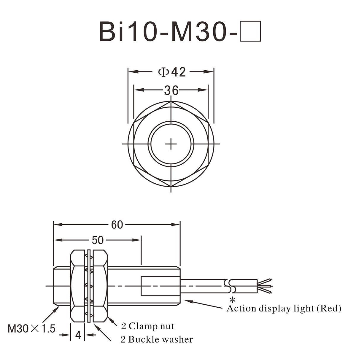 Heschen 15mm Non-embedded Inductive Sensor Switch Ni15-M30-AZ3X Cylind