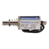 Heschen Open Frame Solenoid Electromagnet HS-0730B DC 12V 1A 5N 10mm Stroke Push Pull Type
