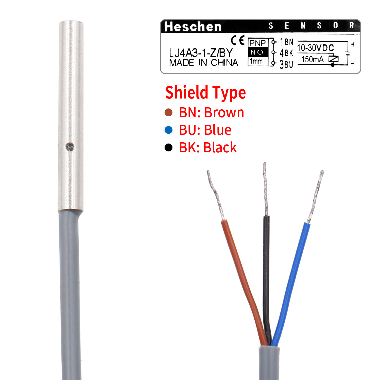 Interruttore del sensore di prossimità induttivo Tipo di schermatura PNP normalmente aperto