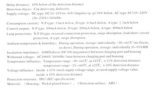 Capacitive Proximity Sensor Switch 6-36 VDC 300mA