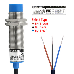Interruptor de sensor de proximidad inductivo M18 LJ18A3-8-Z / AX