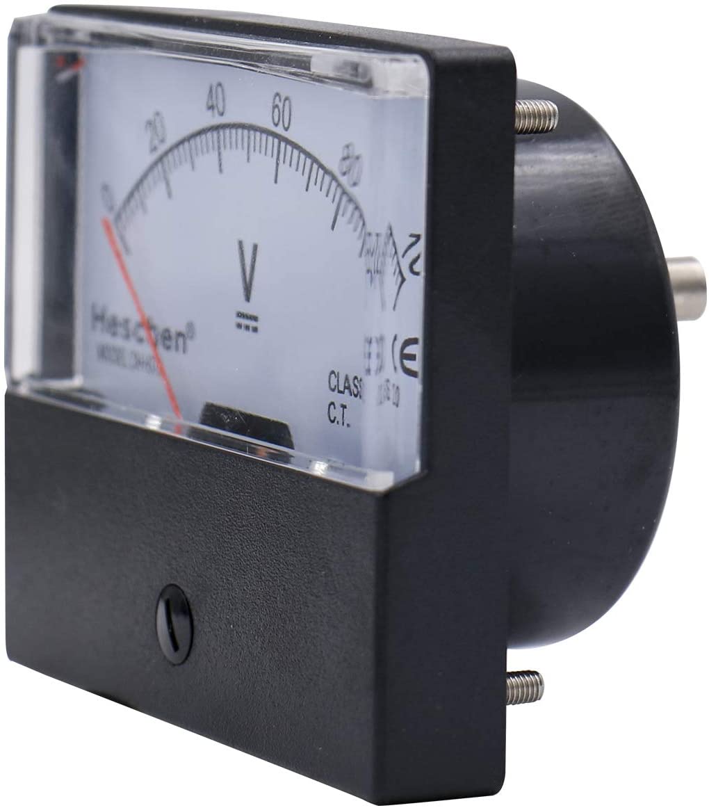 Heschen Voltmètre analogique rectangulaire 670 Style AC 0-30 V Classe 2.5