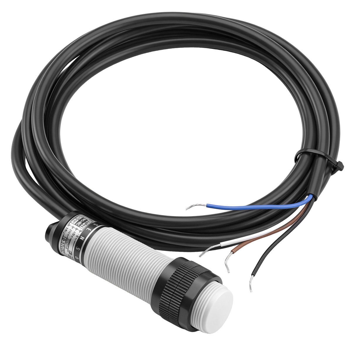 Heschen M18 Capacitive Proximity Sensor Switch  CR18-8DN3 Detector 8mm 10-30VDC 200mA NPN Normally Open(NO)+Normally Closed(NC) 4 Wire
