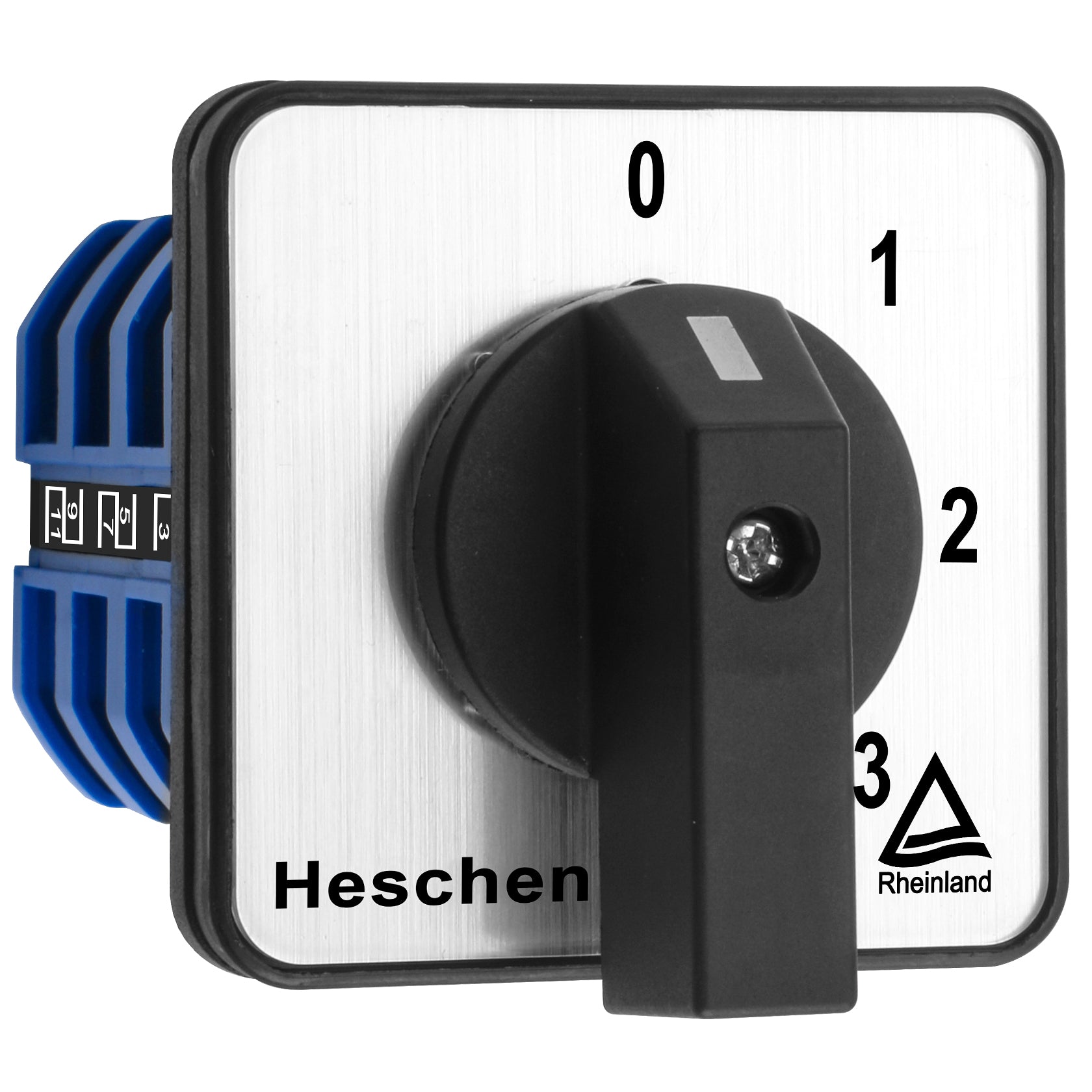 Heschen Universal Rotary Cam Selector Changeover Switch, SZW26-63/0-3.3, 660V 63A, 4 Position, 3 Phase, 12 Terminals, CE