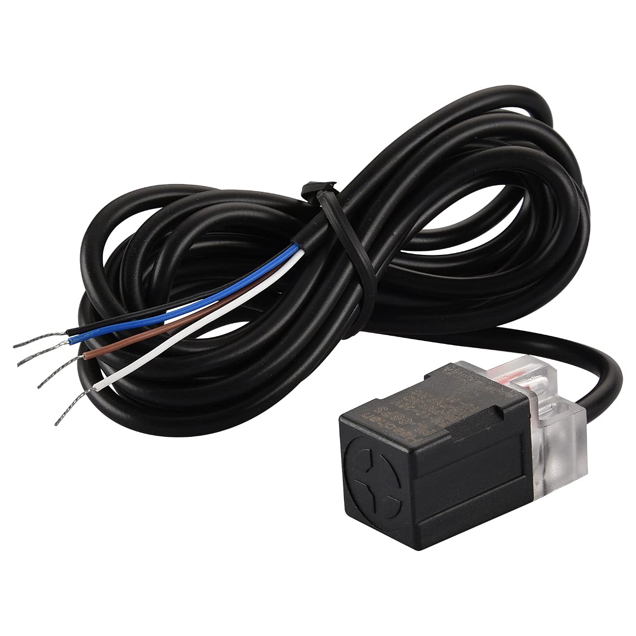 Heschen Square Inductive Proximity Sensor Switch Non-Shield Type PL-08P3 Detector Distance 8mm 10-30VDC 200mA PNP NO+NC 4 Wire,Pack of 5