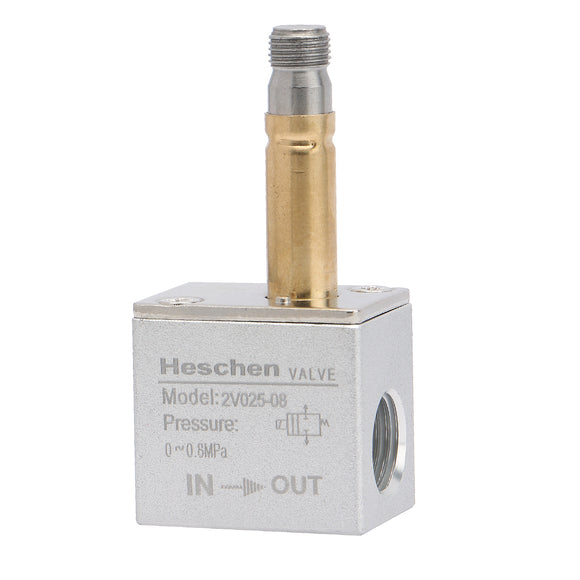 Heschen Electrical Pneumatic Valve Spare Parts 2V025-08V PT1/4 2/2 Way Normally Closed For Solenoid Valve