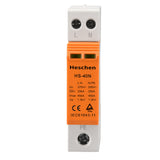 Heschen Surge Protective Device SPD, HS-40N, 275VAC 20KA, 1+NPE, Fire-Proof, Low-Voltage Arrester, 35mm DIN Rail Mounting