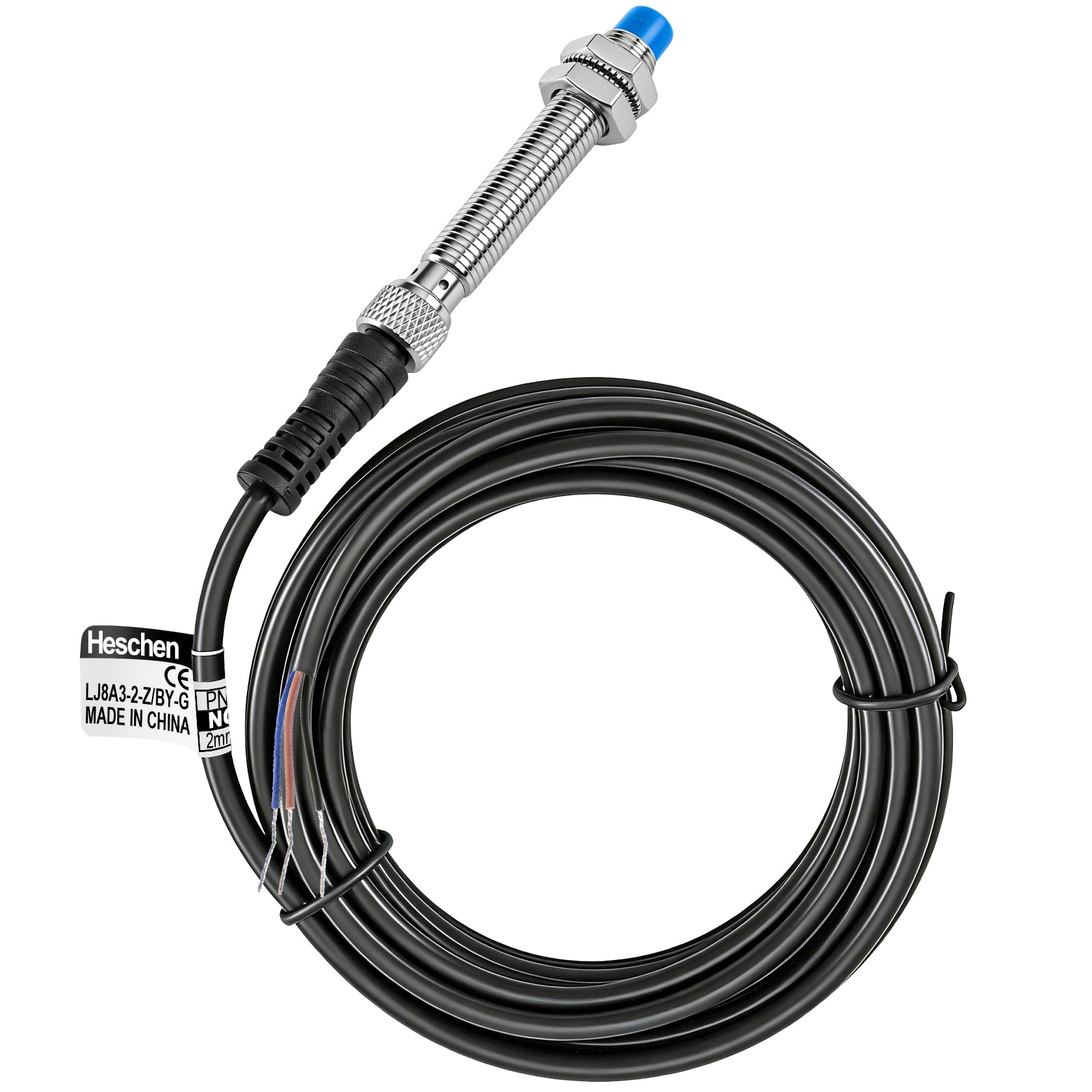 Heschen inductive proximity sensor switch LJ8A3-2-Z/BY-G detector 2 mm 10-30 VDC 200mA PNP normally open(NO) 3 wire