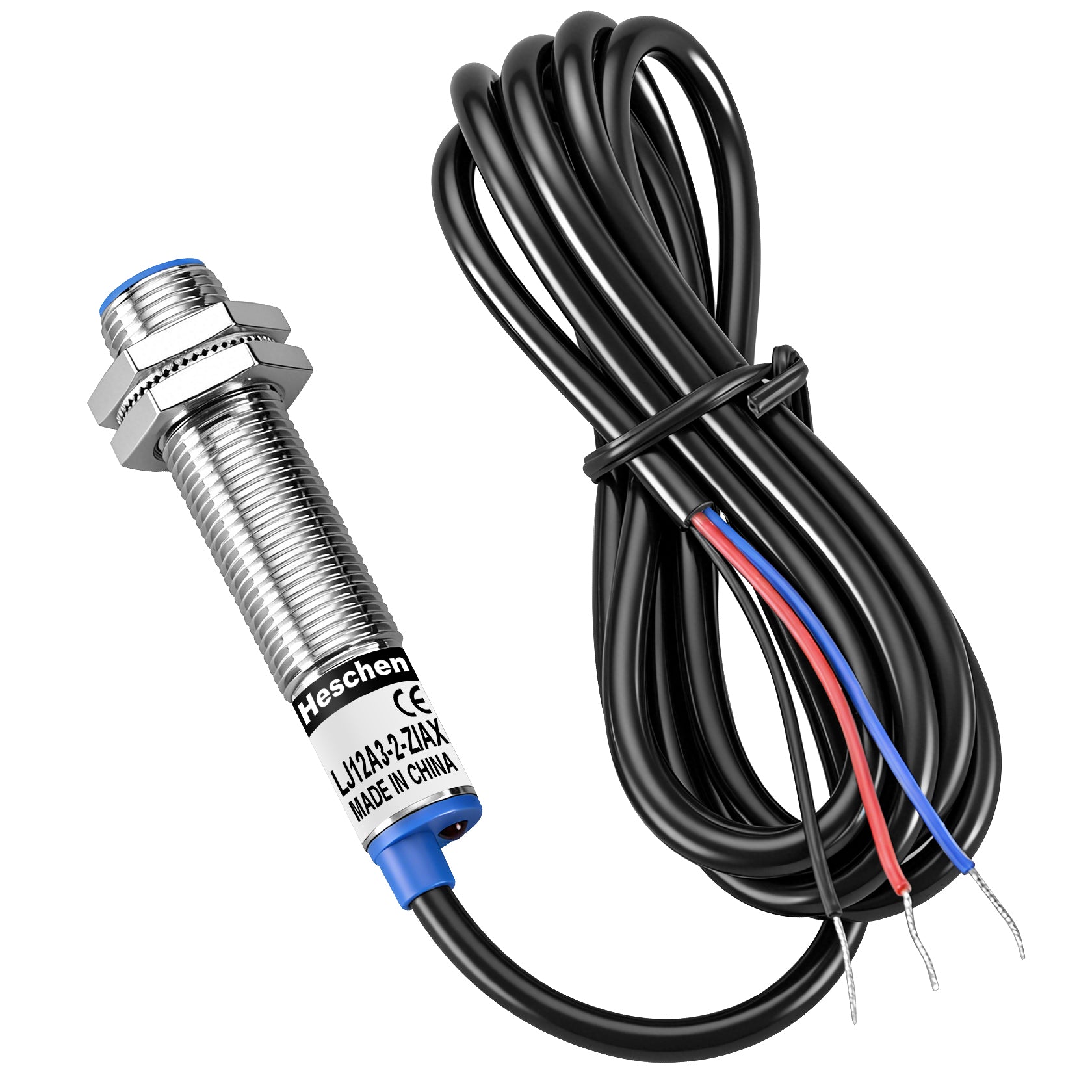 Heschen Inductive Proximity Sensor Switch LJ12A3-2-Z/AX Detector 2 mm 10-30 VDC 200mA NPN normally closed(NC) 3 wire