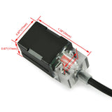 Heschen Square Inductive Proximity Sensor Switch Non-Shield Type PL-05N Detector Distance 5mm 10-30VDC 200mA NPN Normally Open(NO) 3 Wire,Pack of 5