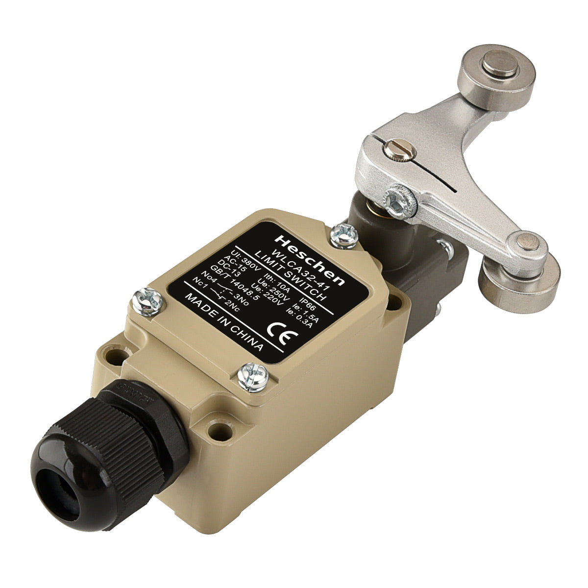 Heschen Limit Switch WLCA32-41 (TZ-5105) Double Rotary Roller Lever Mo