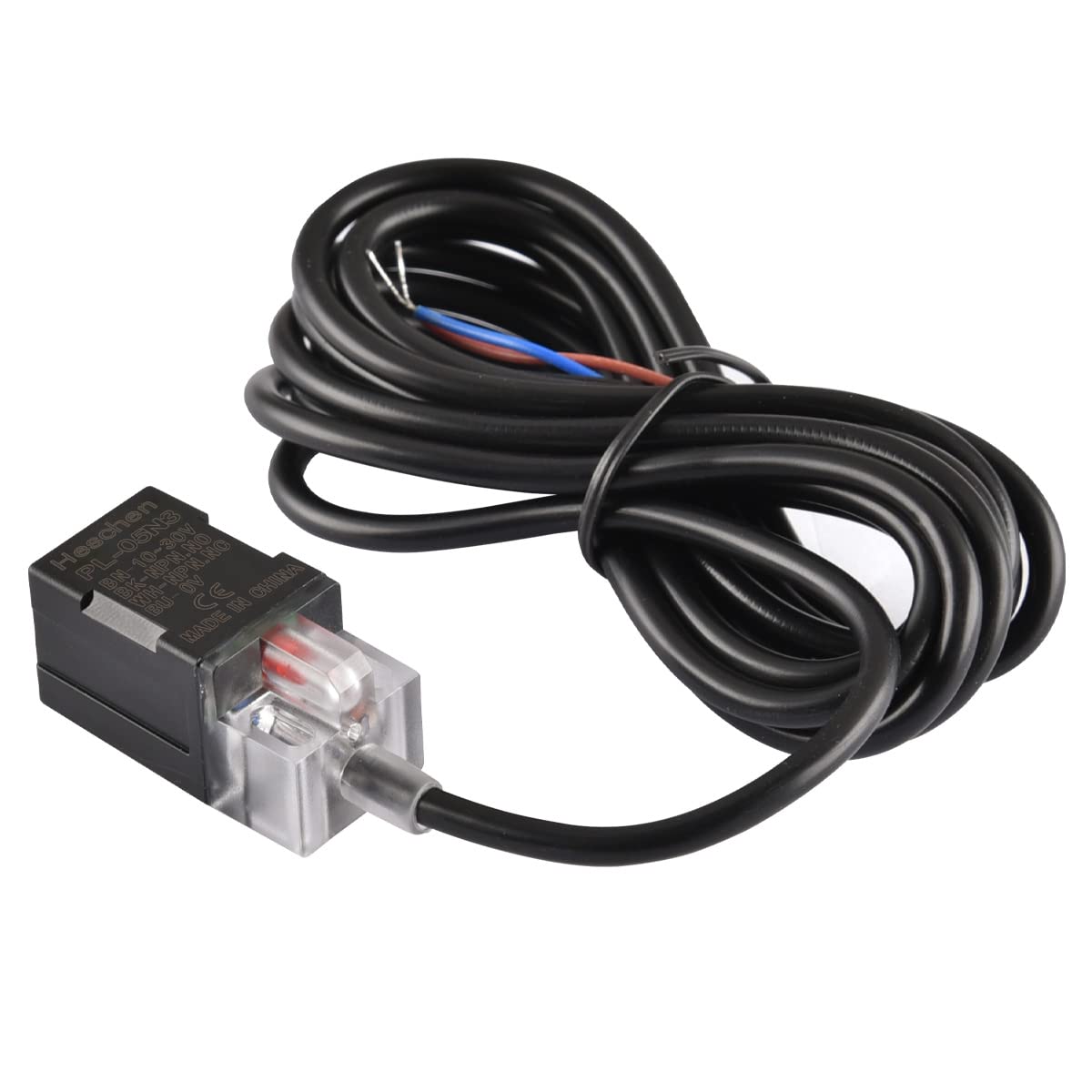 Heschen PL-08N3 Square Proximity Sensor | 8mm Detection, NPN NO+NC, 10-30VDC, 4-Wire Non-Shield