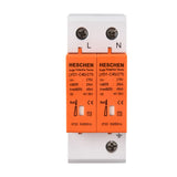 Heschen Surge Protective Device, LYD1-C40/275, 2P 275V 20KA, Fire-Proof, Low-Voltage Arrester, 35mm DIN Rail Mounting