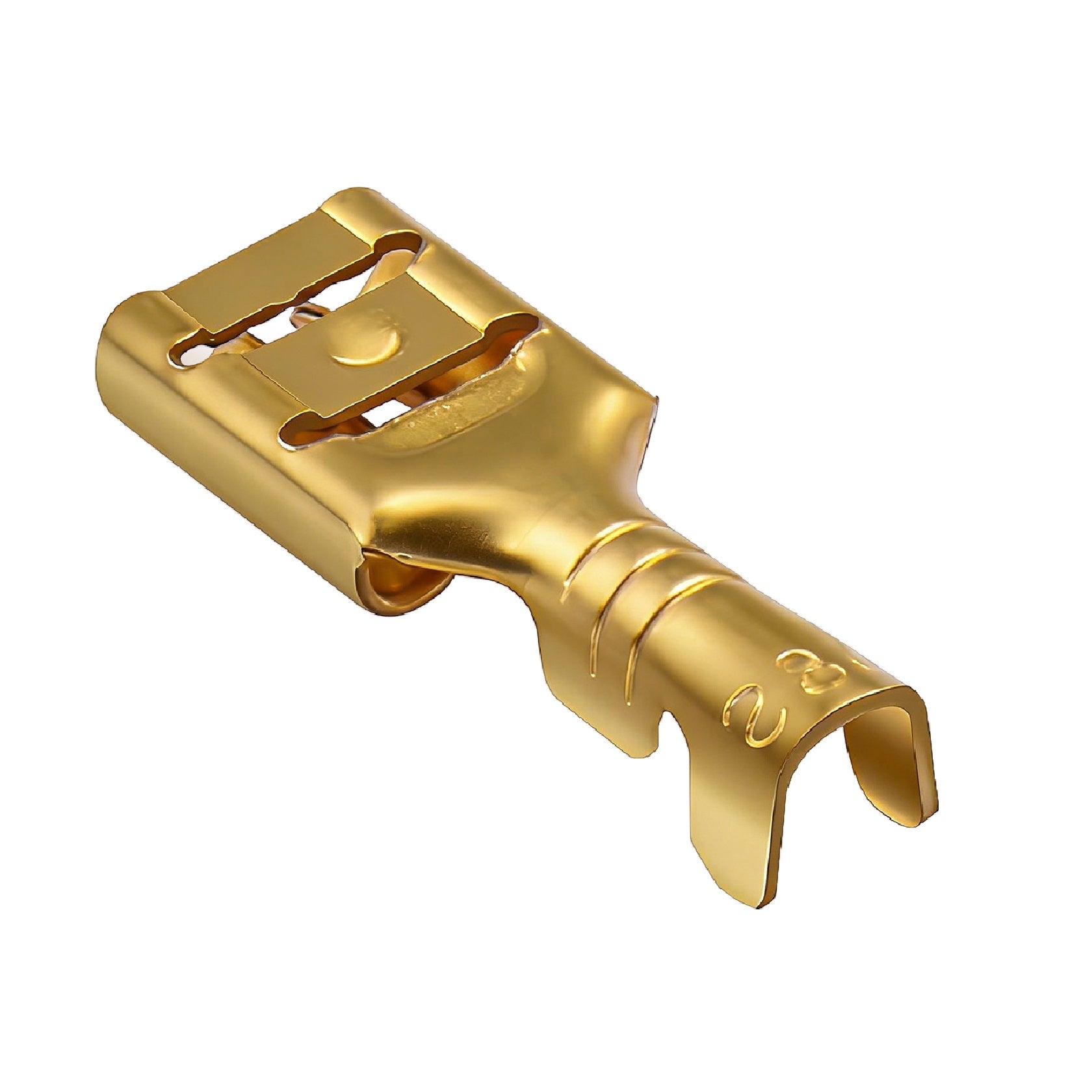 Heschen 4.8mm Female Spade Quick Crimp Terminals, for cable 2.0-2.5mm², Non-Insulated Crimp Connector 100pcs