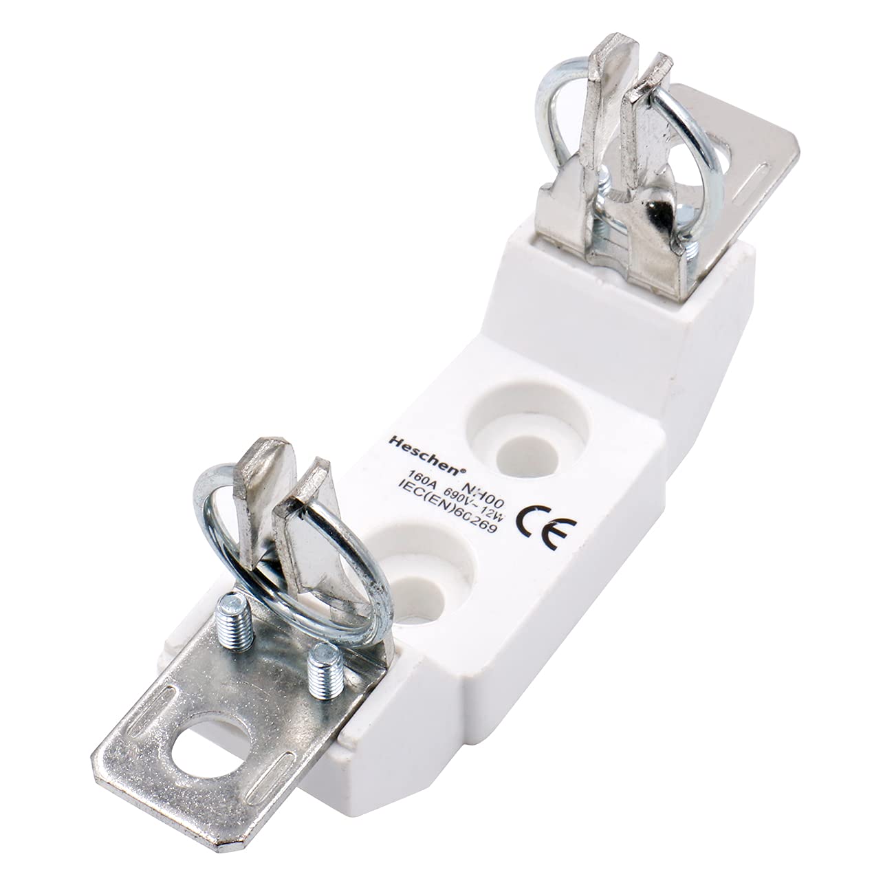 Heschen Ceramic Single-Pole Fuse Holder NH00 160A 690V 12W for NH Fuse-Link