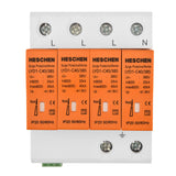 Heschen Surge Protective Device, LYD1-C40/385, 4P 385V 20KA, Fire-Proof, Low-Voltage Arrester, 35mm DIN Rail Mounting