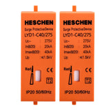 Heschen Surge Protective Device Module, LYD1-C40/275, 275V 20KA, Fire-Proof, Low-Voltage Arrester, 2PCS