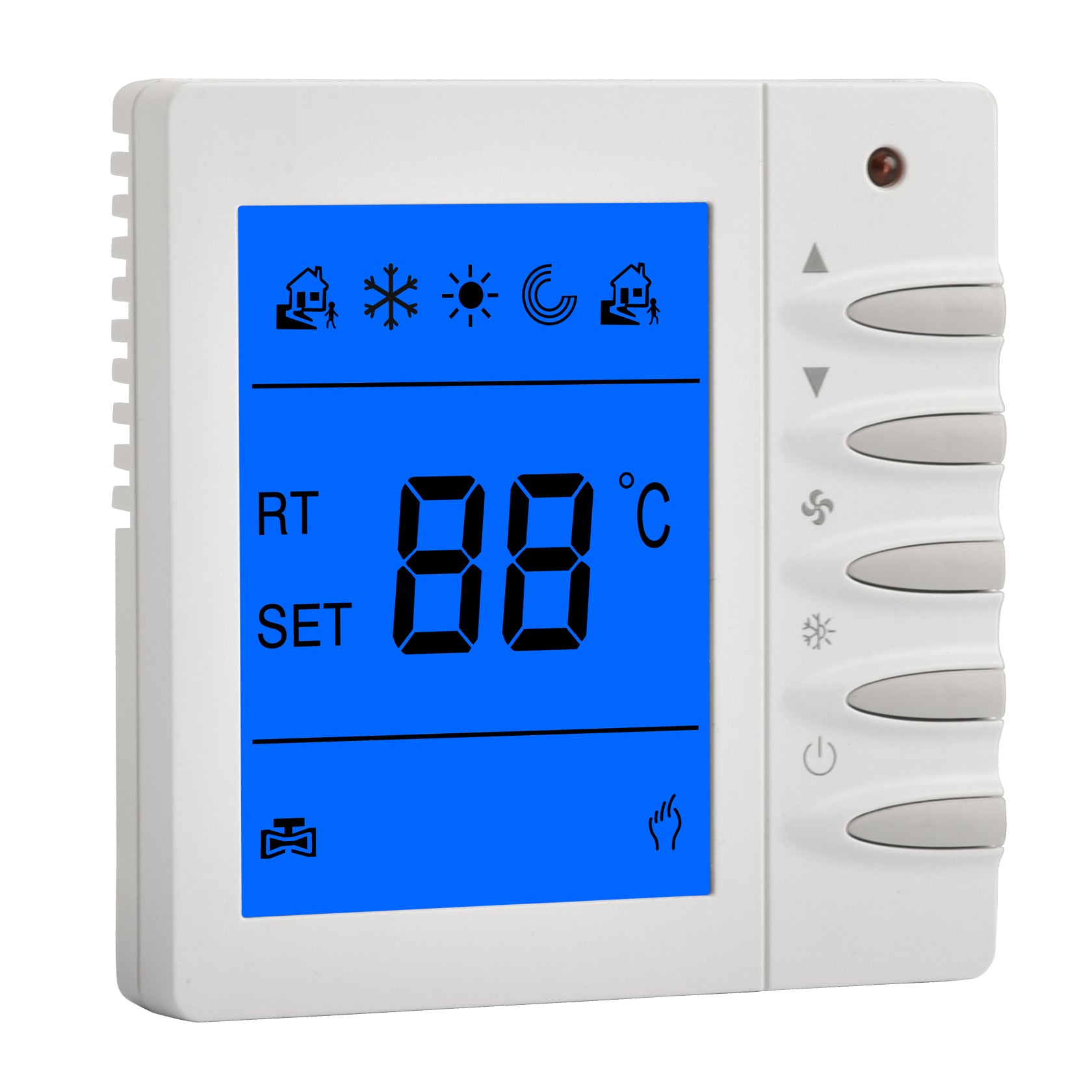 Heschen Programmable Thermostat LCD Digital D702 110V/220V AC, 10Amp Work for Radiant Floor Heating Temperature Controller White