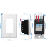 Decora Slide Dimmer with Wall Plate,LED/CFL/Incandescent, Single-Pole 3-Way, 120V 600W, on/Off Switch, White