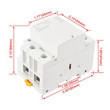 Heschen Household AC Contactor, HSR1-100, Ie 100A, 2 Pole, Two Normally Closed, AC 220V Coil Voltage, 35mm DIN Rail Mount
