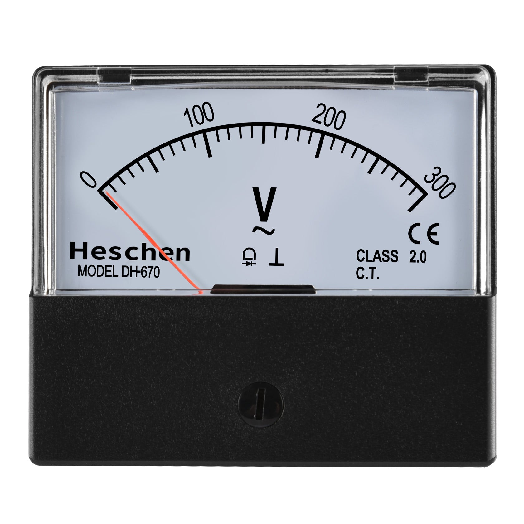 Heschen DH-670 AC 300 V Class 2.5 Rectangle Analog Panel Volt Voltage Meter Voltmeter