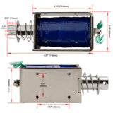 Heschen Solenoid Electromagnet HS-1578B DC 12V/24V 10mm stroke 50N push pull type open frame door lock