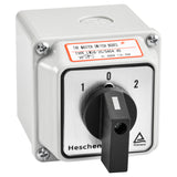 Heschen Universal Latching Rotary Cam Selector Changeover Switch, LW28-20/D404.4D, 660V 20A, ON-OFF-ON 3 Positions 16 Terminals, With Box,For Switching And Breaking Circuits, CE