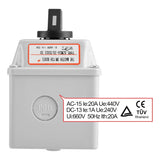 Heschen Universal Rotary Cam Selector Changer Switch, SZW26-20/D303.3D, 660V 20A, 3 Position, 3 Phase 12 Terminals, CE, with Master Switch Outer Box LW28-20/4