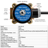 Heschen Brass Electric Solenoid Valve 3/4 Inch Direct Action Water Air Gas Normally Closed 2/2 Way