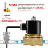 Heschen Brass Electric Solenoid Valve 3/4 Inch Direct Action Water Air Gas Normally Closed 2/2 Way