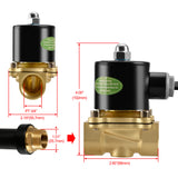 Heschen Brass Electric Solenoid Valve 3/4 Inch Direct Action Water Air Gas Normally Closed 2/2 Way