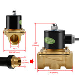 Heschen Brass Electric Solenoid Valve, 2W-250-25, PT 1'', Direct Action Water, Normally Closed, Replacement Valve