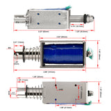 Heschen Solenoid Electromagnet HS-1564B 20mm Stroke 60N Push Pull Type Open Frame Linear Movement