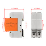 Heschen Surge Protective Device SPD, HS-C20, 275VAC 20KA, 2P, Fire-Proof, Low-Voltage Arrester, 35mm DIN Rail Mounting