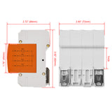 Heschen Surge Protective Device SPD, HS-C20, 275VAC 20KA, 3+N-PE, Fire-Proof, Low-Voltage Arrester, 35mm DIN Rail Mounting