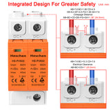 Heschen Surge Protective Device for PV, HS-PV600, 2P 600VDC 20KA, Fire-Proof, 35mm DIN Rail Mounting